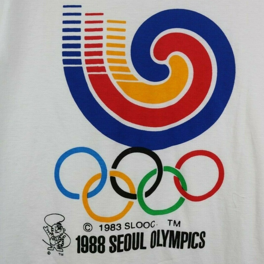 Vintage Olympics Mens Shirt 1988 Seoul Korea Small - Picture 5 of 7
